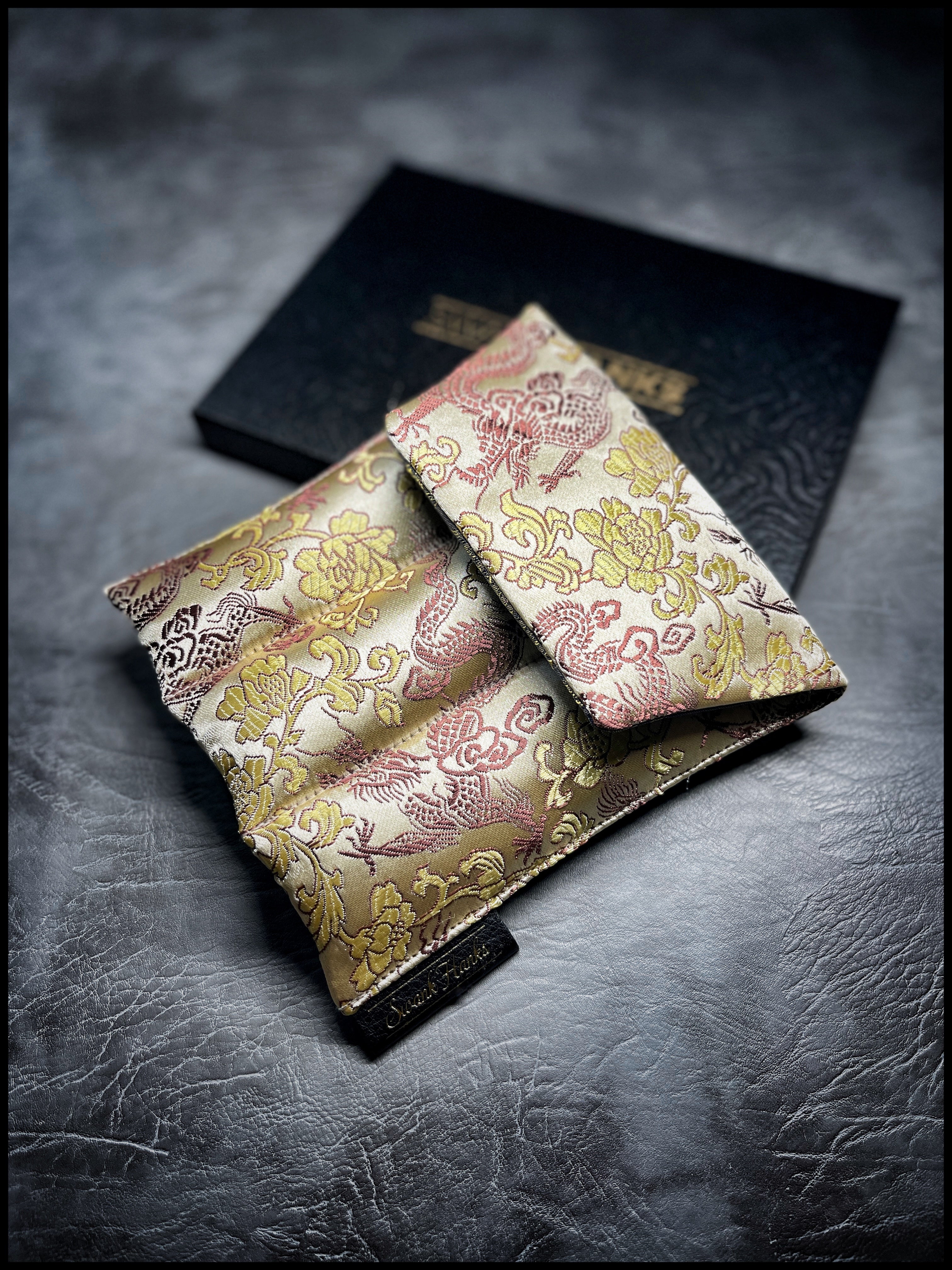 Copper/Gold Dragon Silk 1-OFF Triple-Slot Pouch