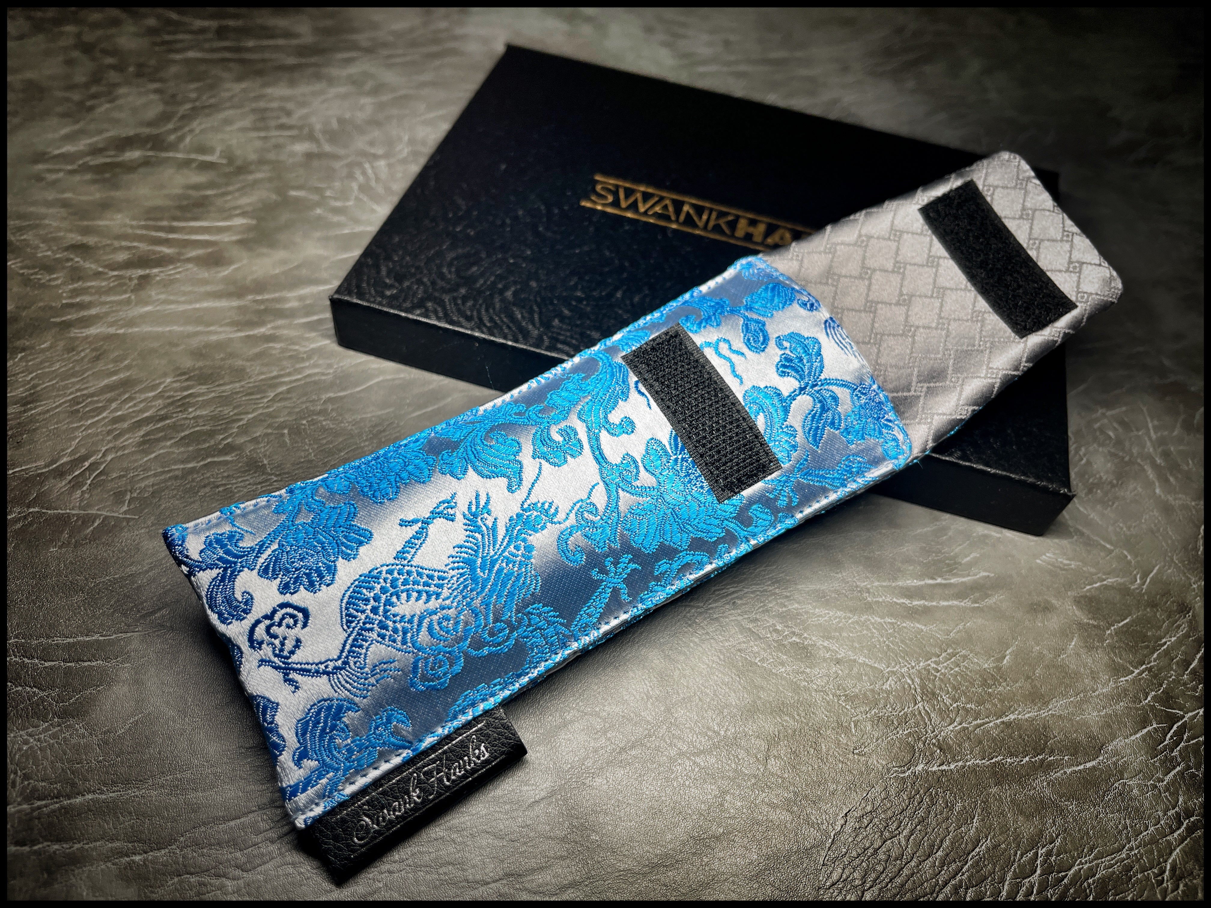 Silver/Blue Dragonsilk Single Pouch