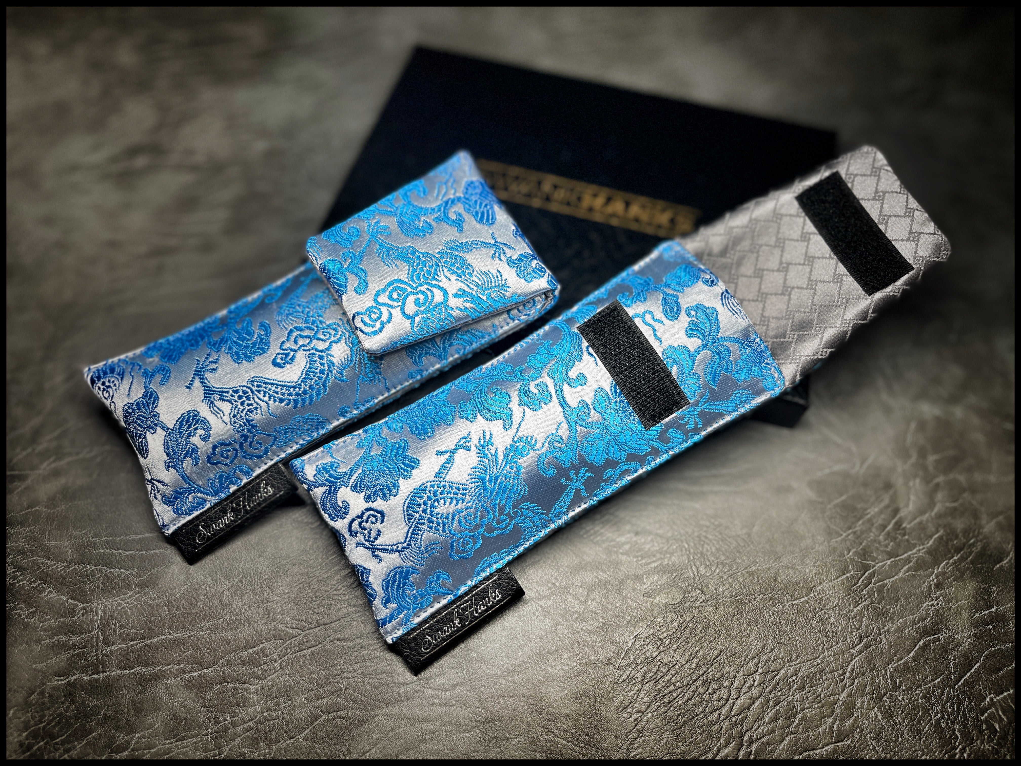 Silver/Blue Dragonsilk Single Pouch