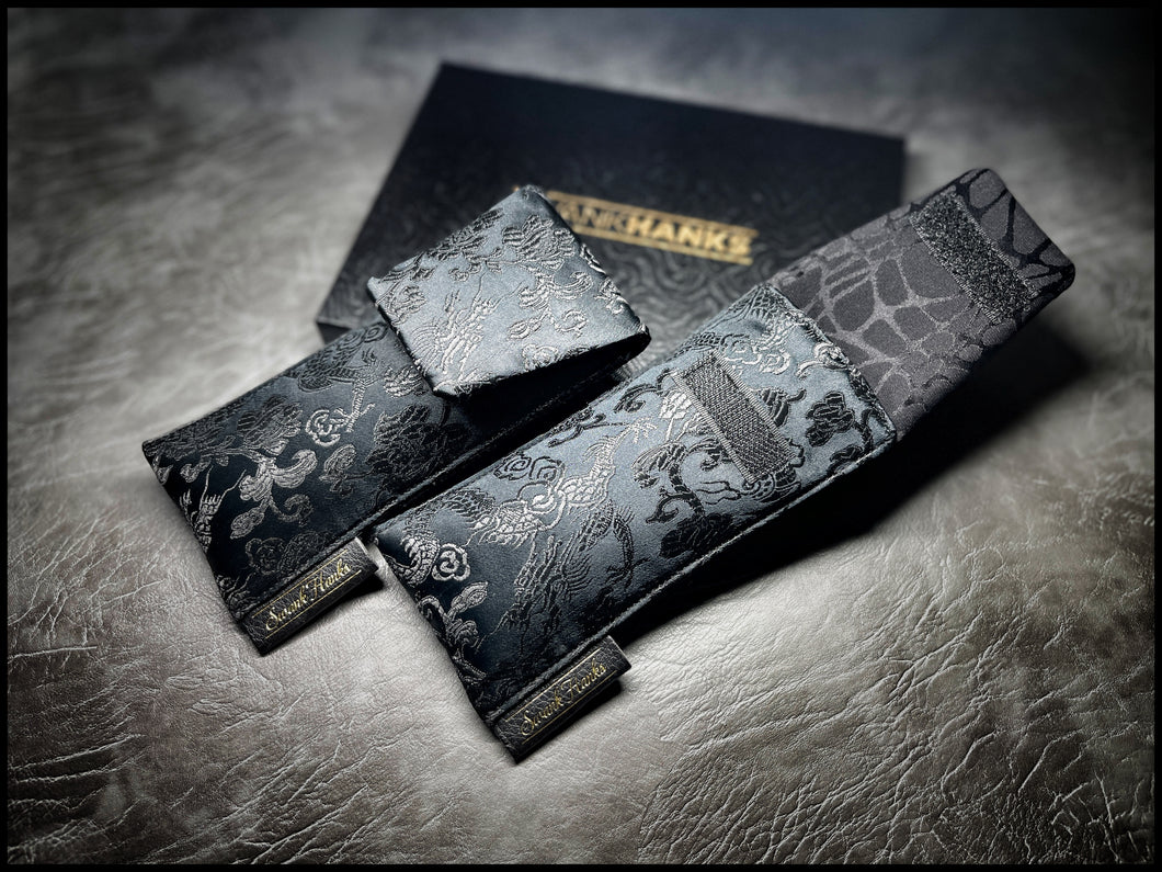 Murdered Out Dragon Silk / Satin Dragonscale Silk Single Pouch