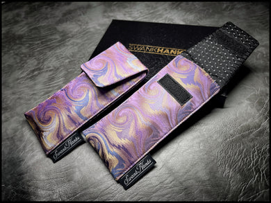Purp/Gold Cloud Silk / Black Silk Jacquard Single Pouch