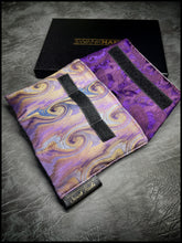 1-OFF Purp / Gold Cloud Silk/ Mulberry Silk Paisley Mini Triple Slot Pouch