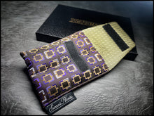 Inverse Geo Purp/Gold Mini Double Slot Pouch