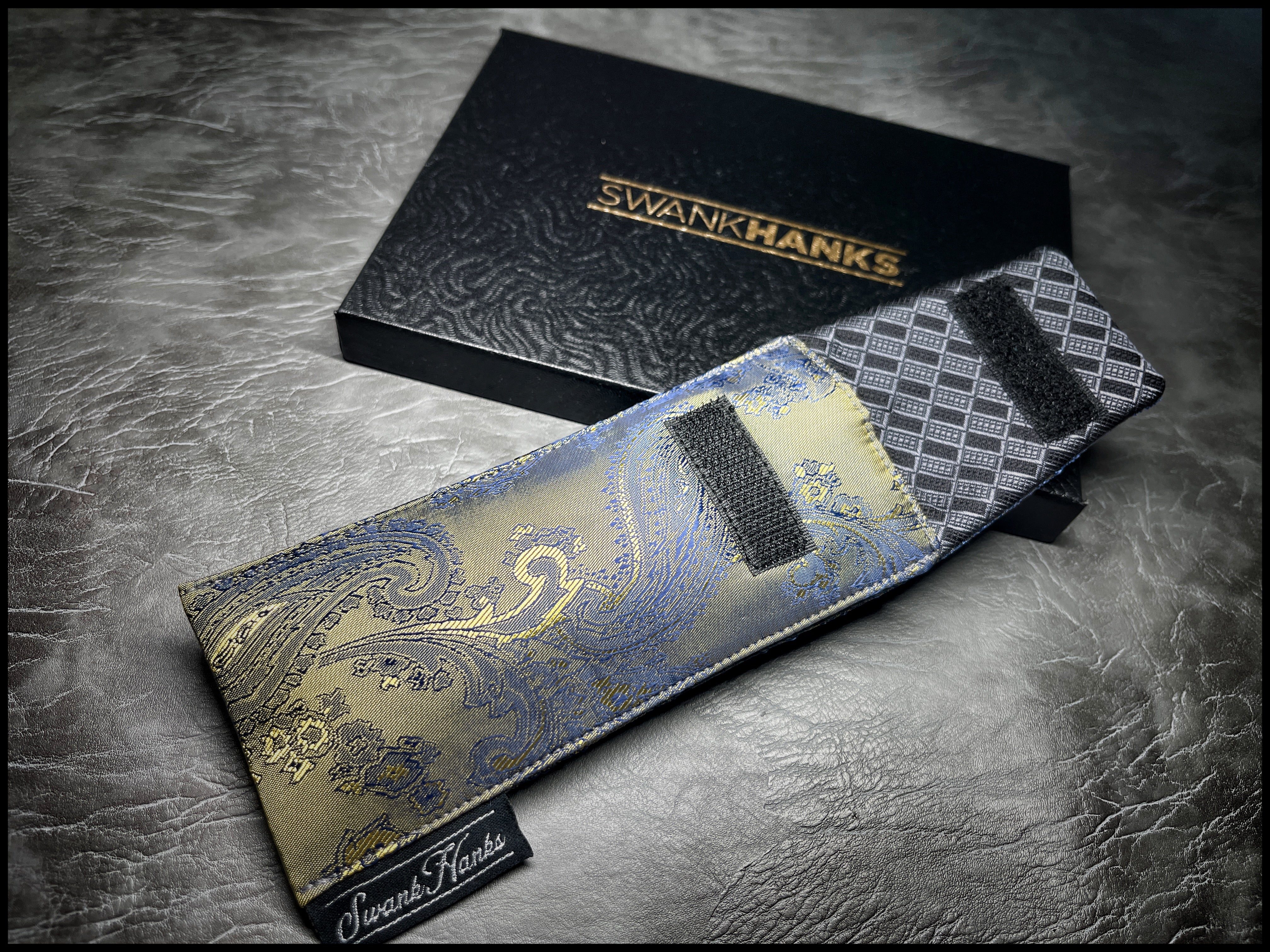 Mulberry Color Shifting Gold/ Blue Silk Jacquard Single Pouch