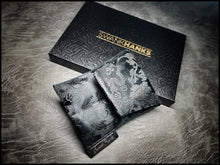 1-OFF Murdered Out Dragon Silk / Satin Black Dragonscale Silk Mini Double Slot Pouch