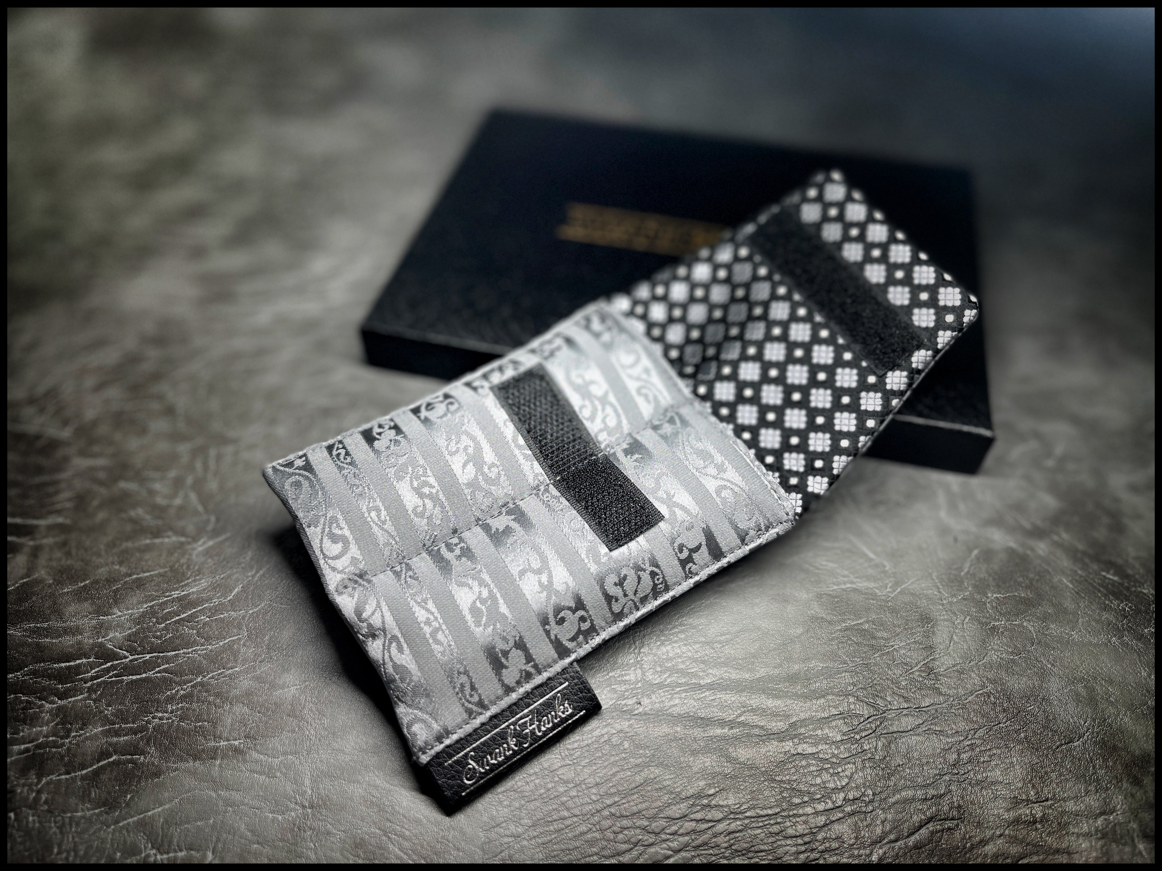 Silver Silk Charmeuse Mini Double Slot Pouch