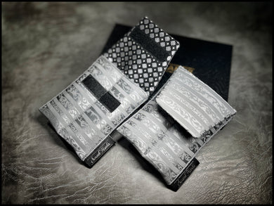 Silver Silk Charmeuse Mini Double Slot Pouch