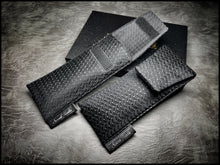 Black Chevron Lurex Silk Jacquard Single Pouch