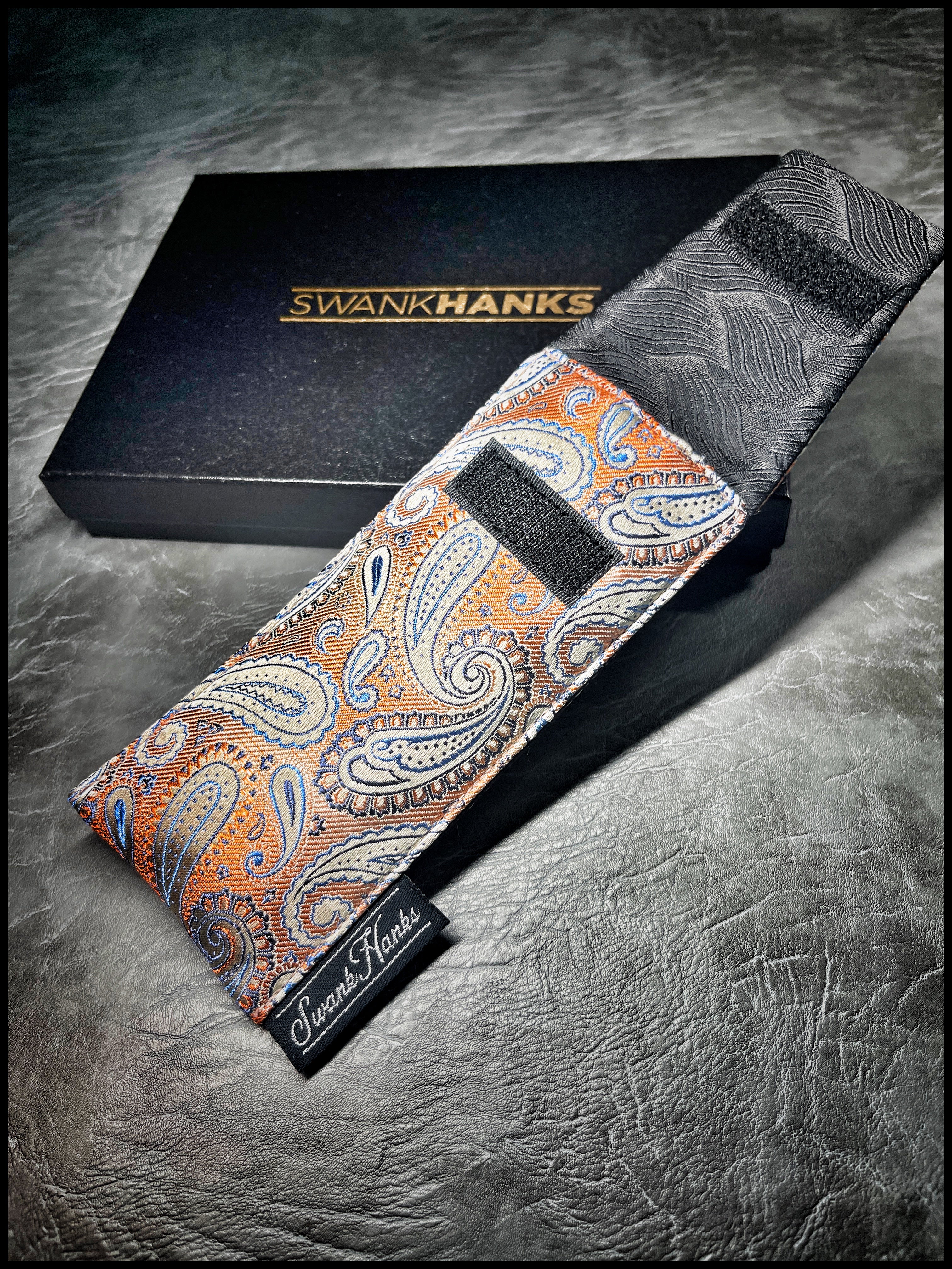 Peach Paisley Silk Jacquard Single Pouch