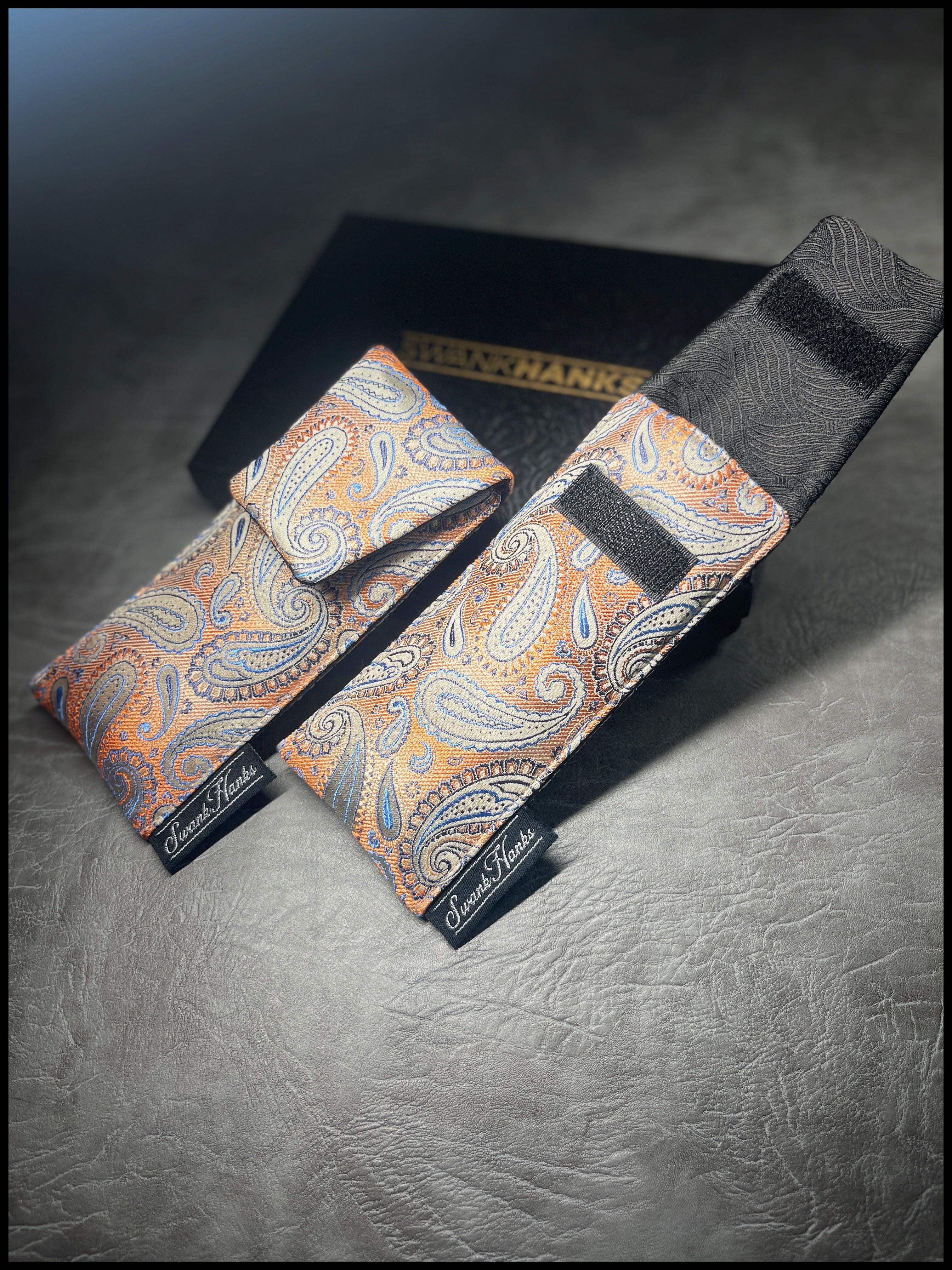 Peach Paisley Silk Jacquard Single Pouch