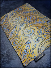 A1 Silk Chiffon Gold Paisley