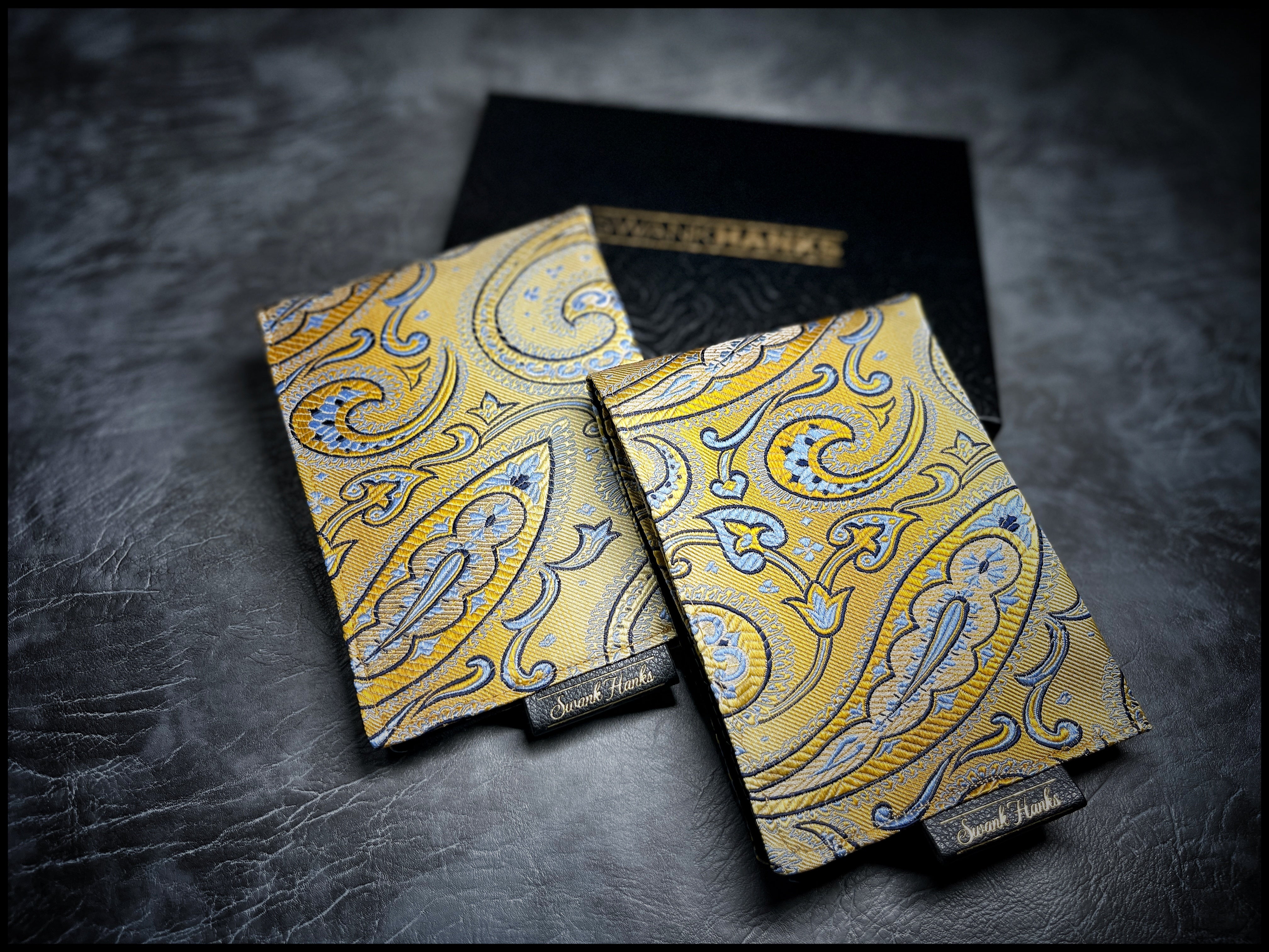 A1 Silk Chiffon Gold Paisley