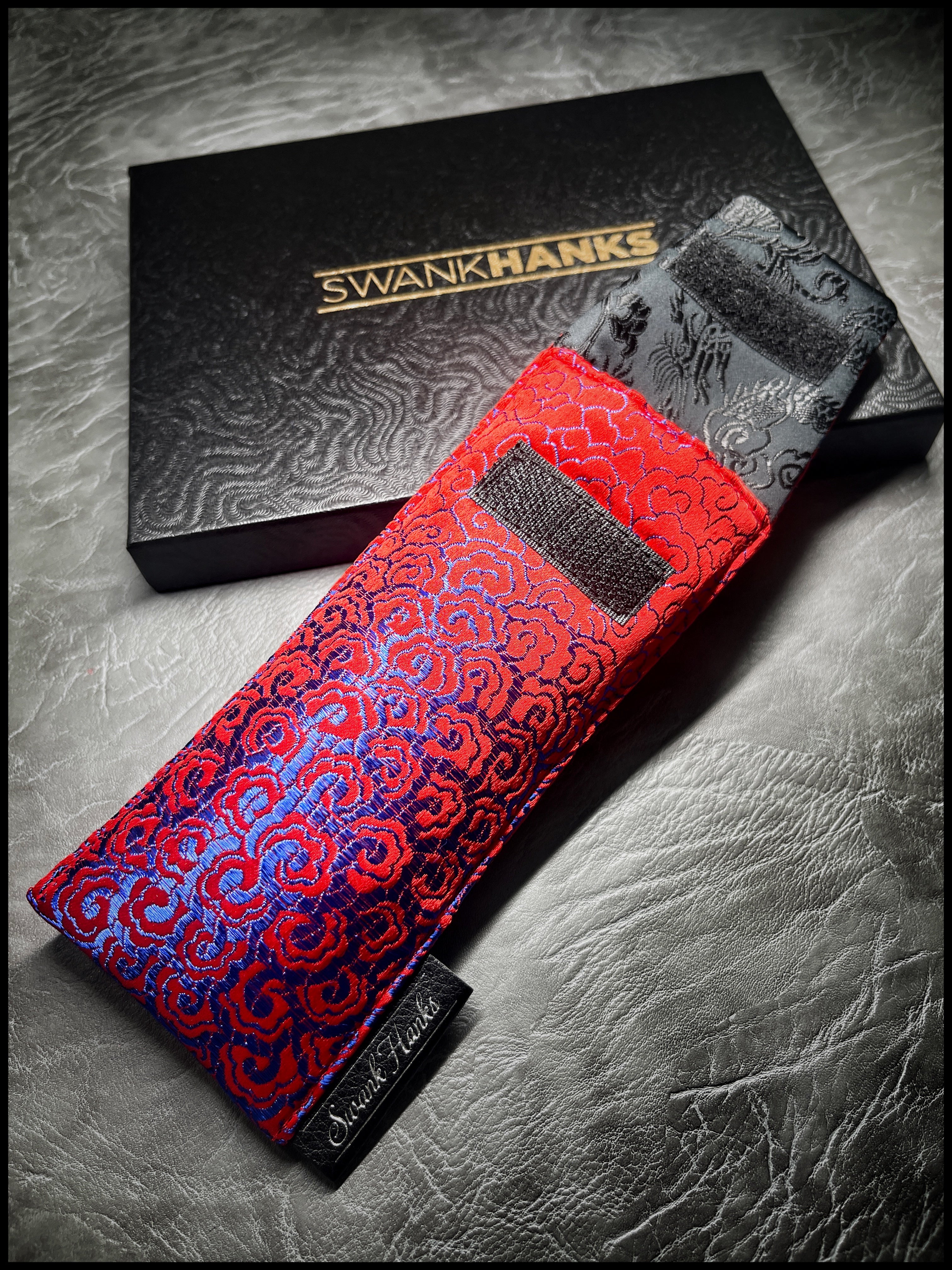 Red Oriental Wave V2 W/ Murdered Out Dragon Silk Single Pouch