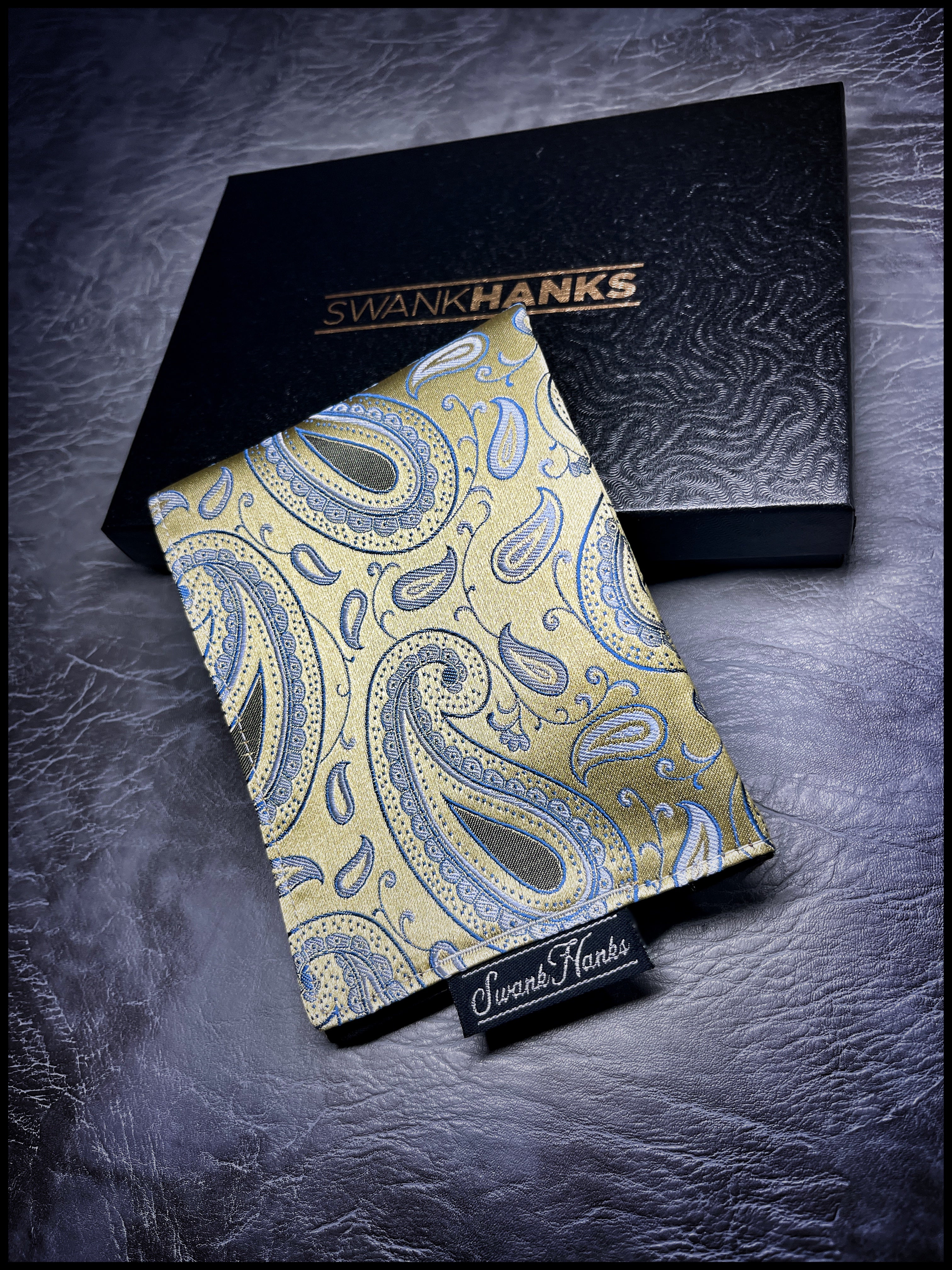 Royal Gold Silk Jacquard Paisley Hanks
