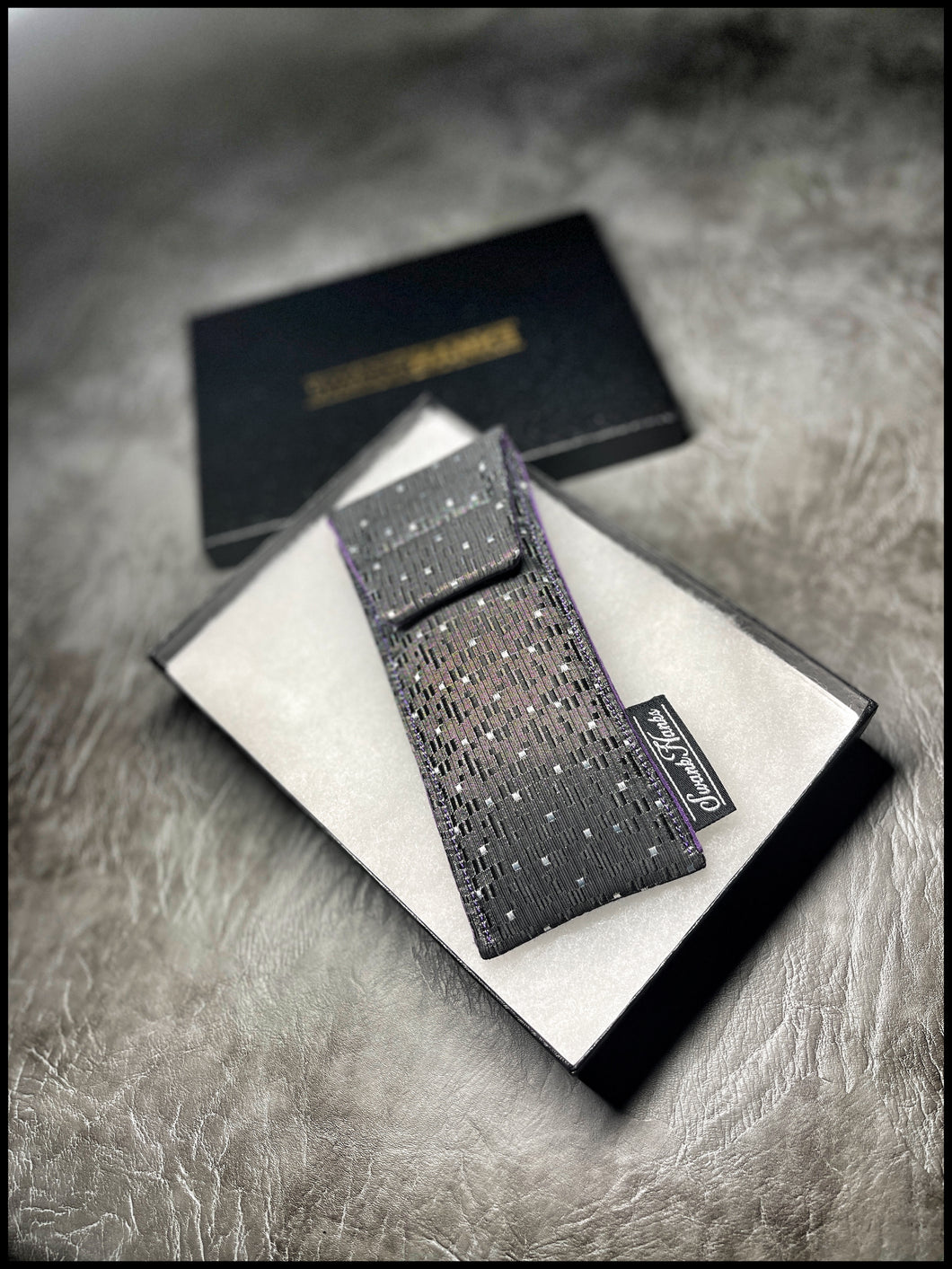 Cobalt silk cashmere V2 pouch