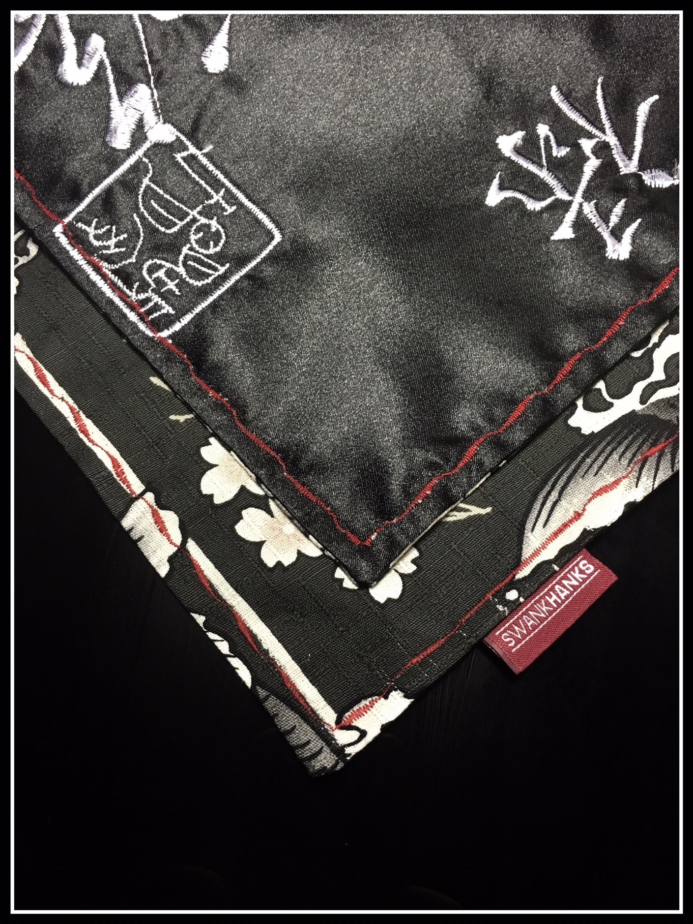 Black Koi (Black silk/characters) One Off
