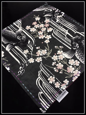 Black Koi (pink/gold silk) One Off