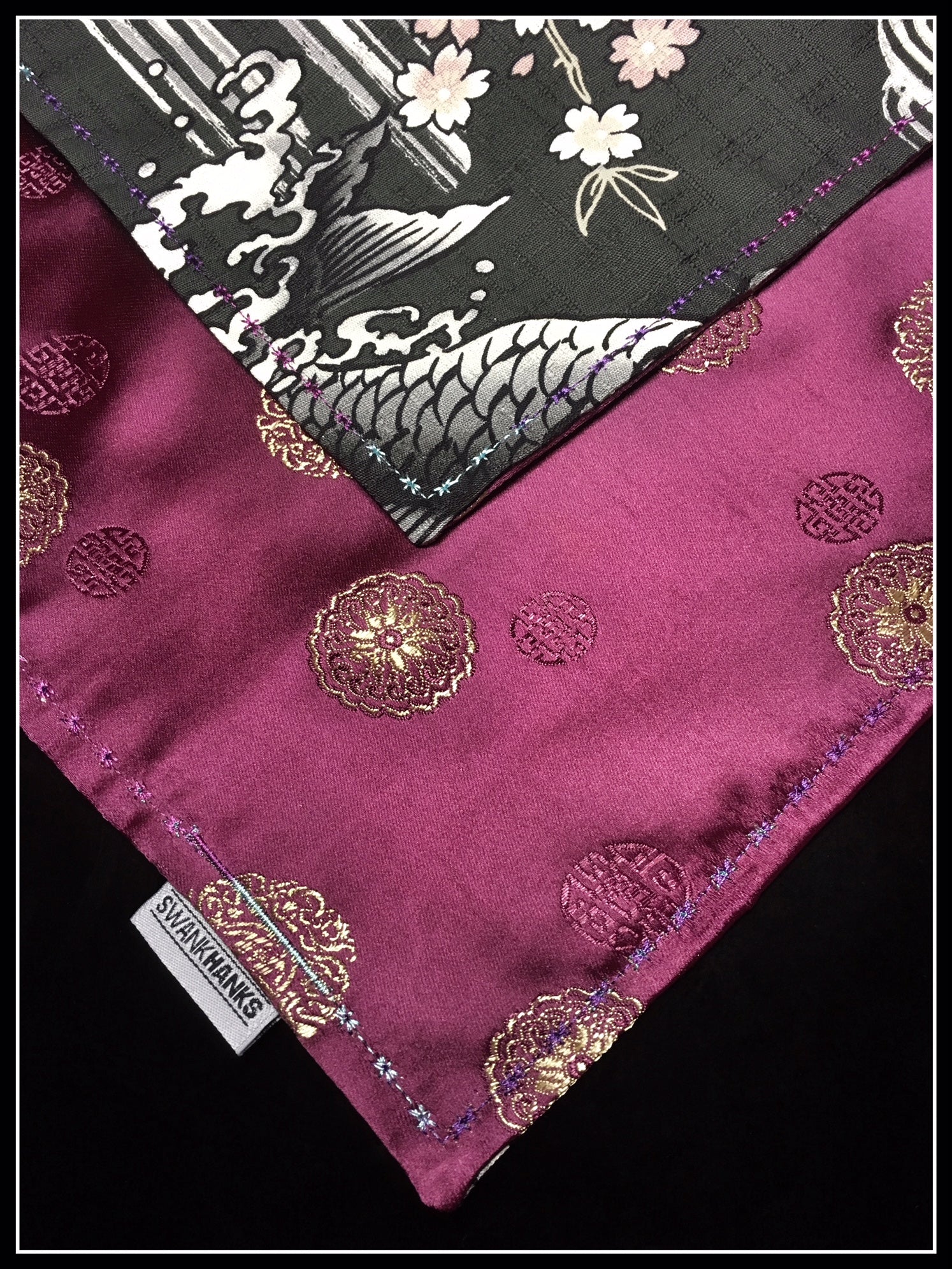 Black Koi (pink/gold silk) One Off