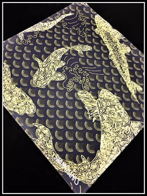 Navy Cream Koi