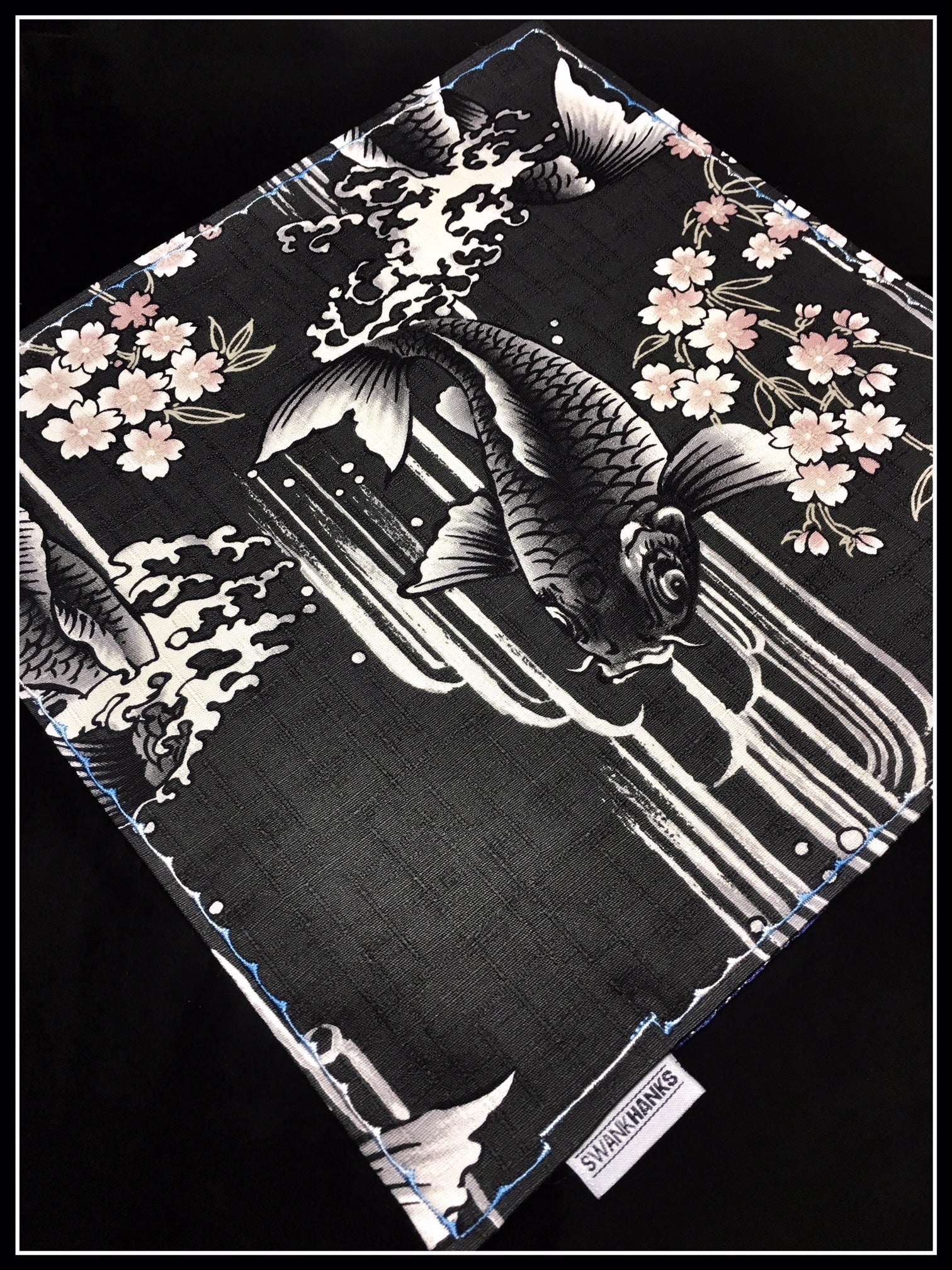 Black Koi One-Off (Blue/White Dragon Silk)