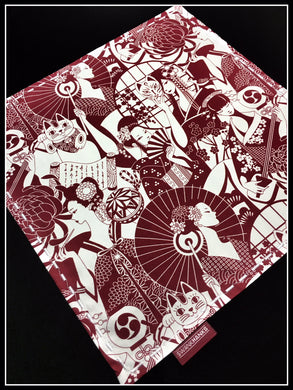 The Beckoning Cat (red/white)