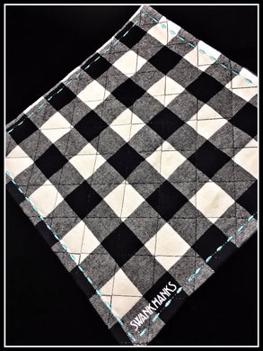Quilted Buffalo Plaid one-off (teal stitch)