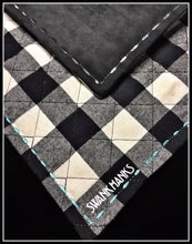 Quilted Buffalo Plaid one-off (teal stitch)