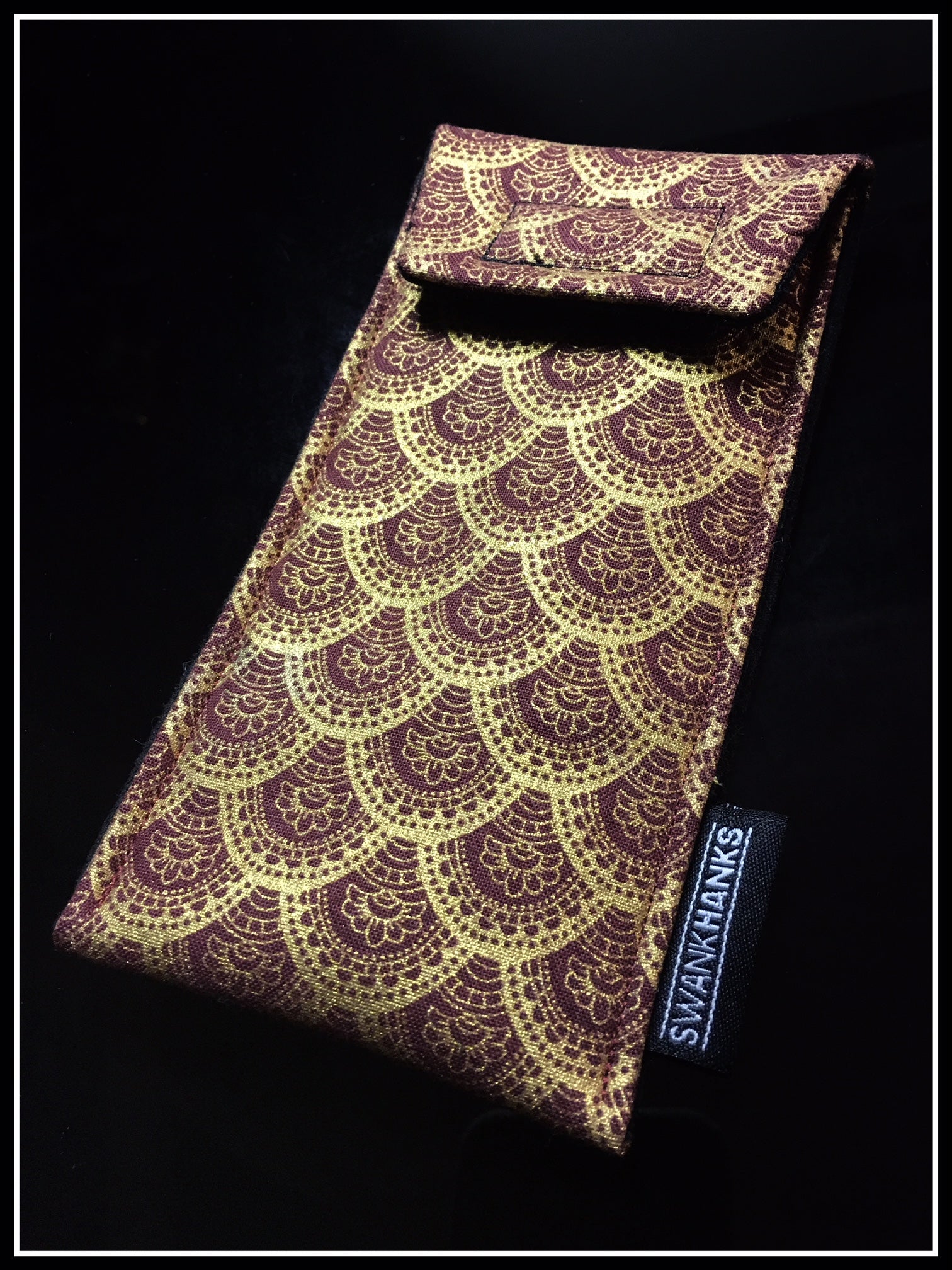 Burgundy/Gold single pouch