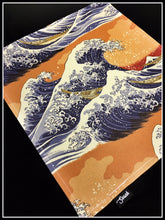 Hokusai Kanaga Wave Orange Linen Canvas (Preorder)