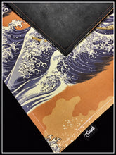Hokusai Kanaga Wave Orange Linen Canvas (Preorder)