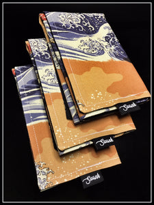 Hokusai Kanaga Wave Orange Linen Canvas (Preorder)