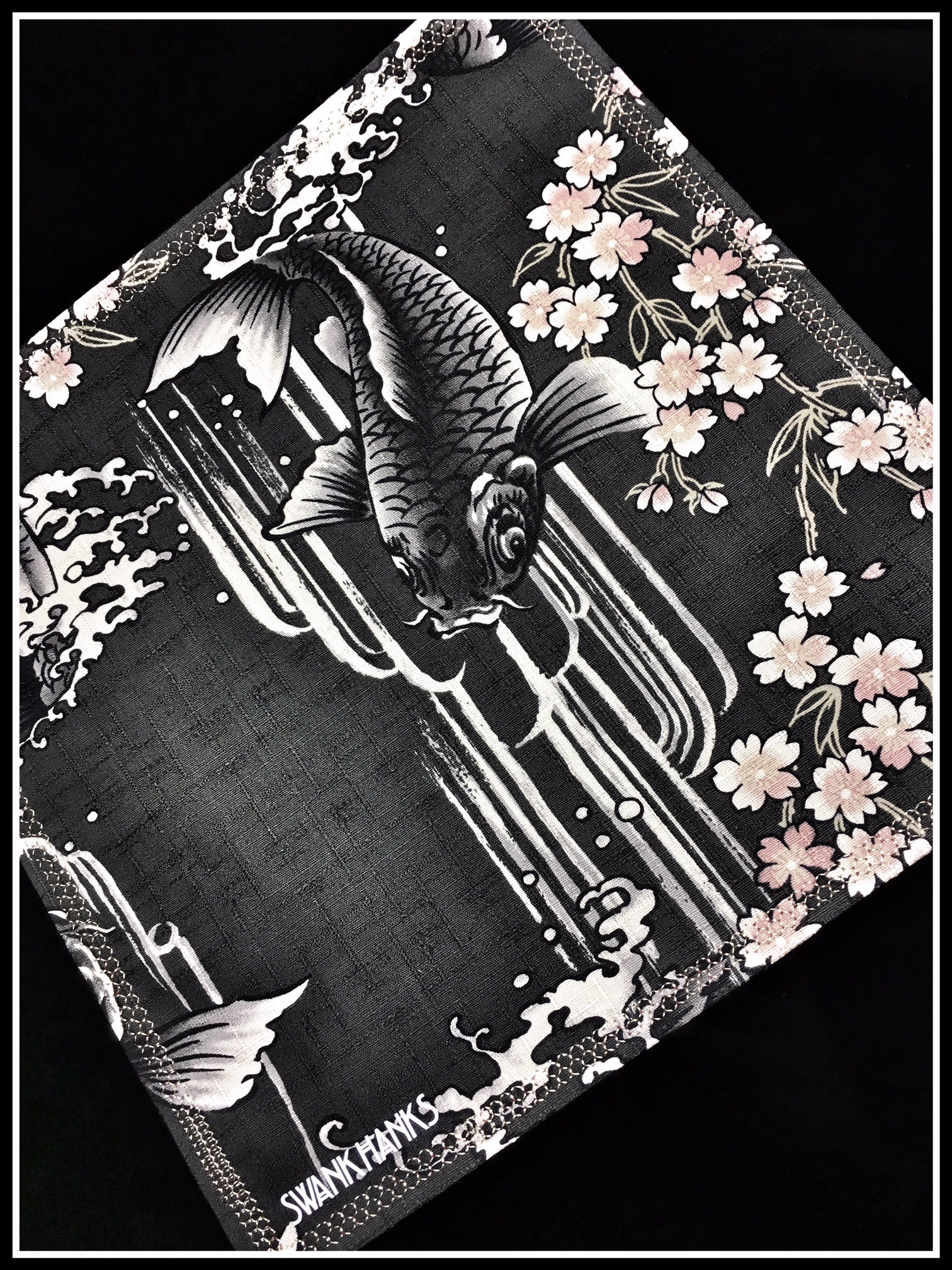 Classic "Black Koi" (ivory stitch)