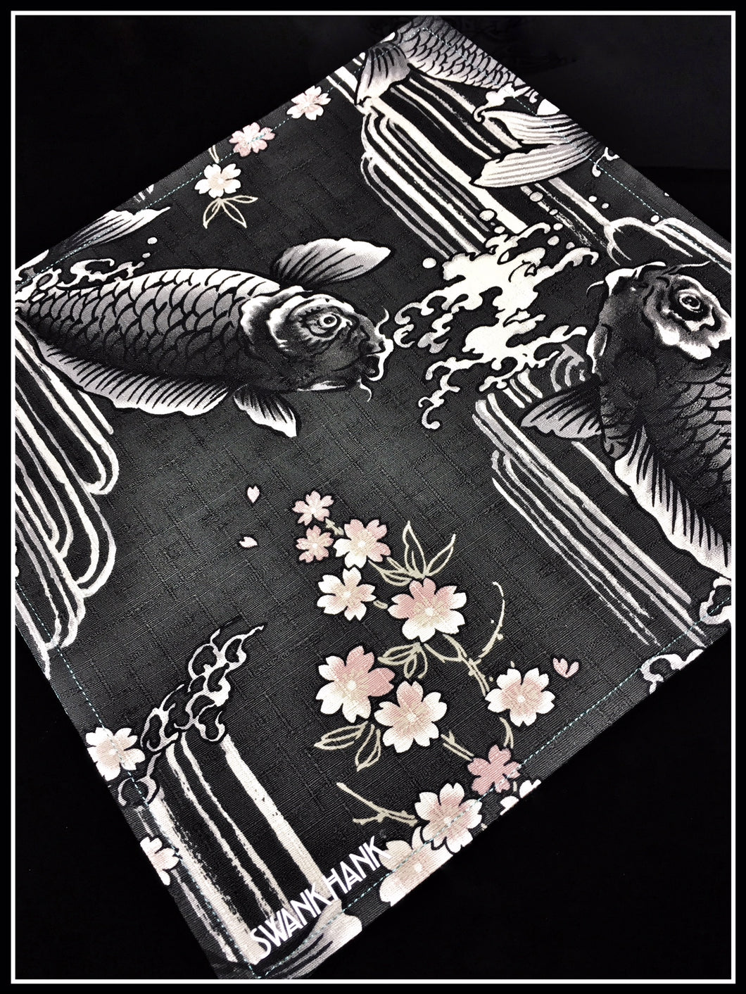 Black Koi one-off (teal silk)