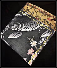Black Koi one-off (gold stitch)