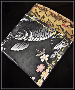 Black Koi one-off (gold stitch)