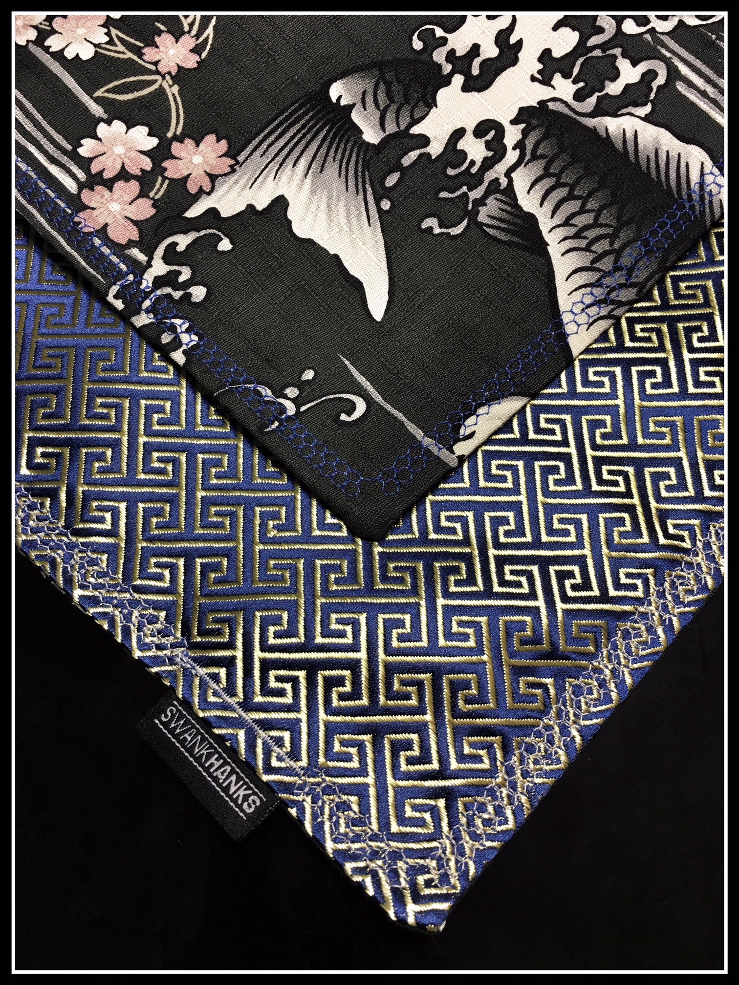 Black Koi (blue/gold silk one off)