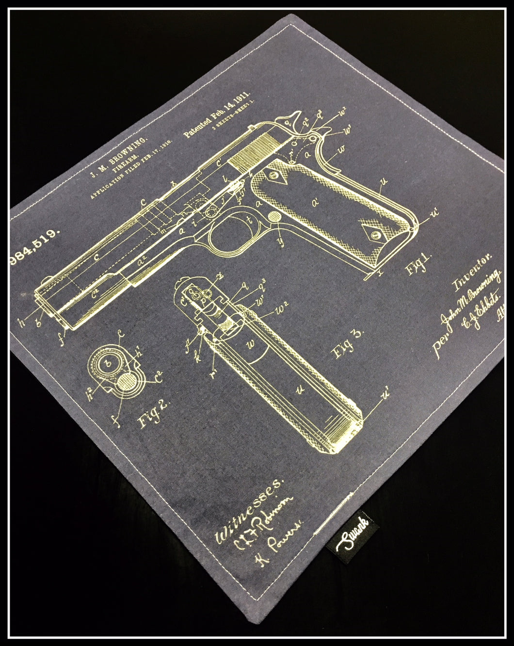 1911 Browning Patent Print
