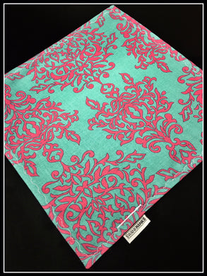 Teal Damask