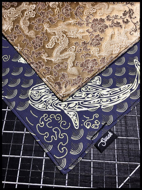 Blue Koi w/ Gold Dragon Silk