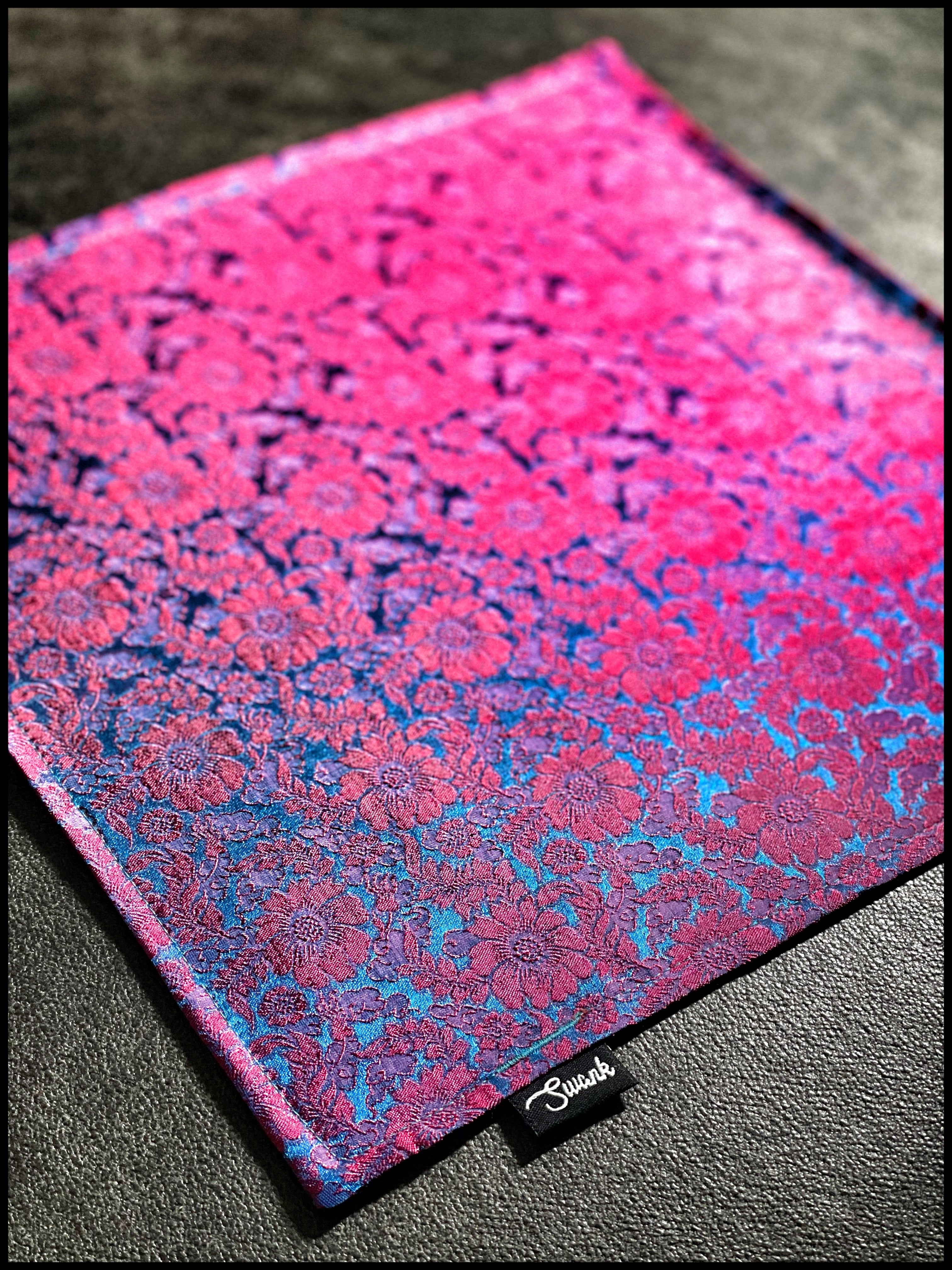 FLORAL SILK (red/blue)