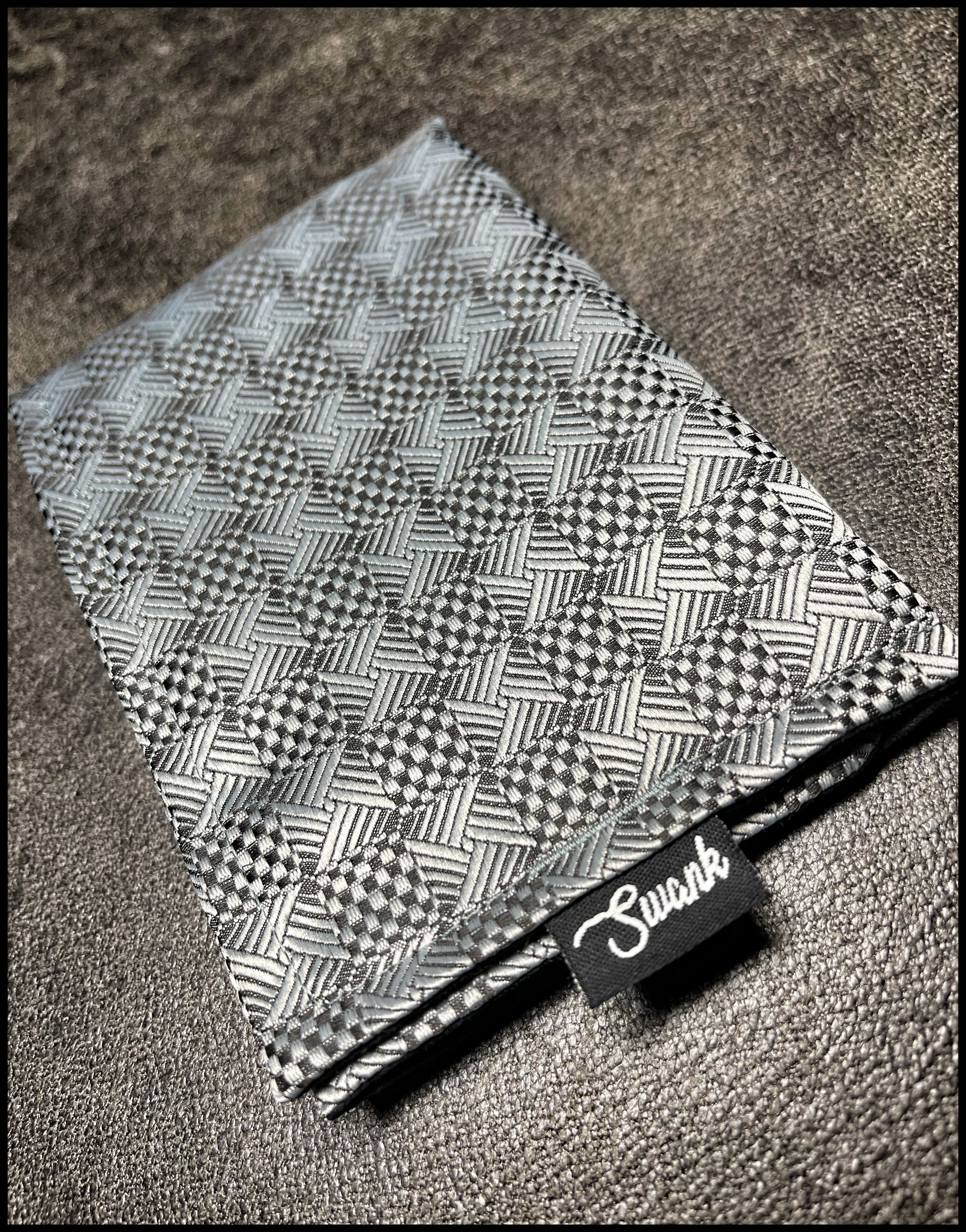 “Crossweave Gunmetal Grey Silk”