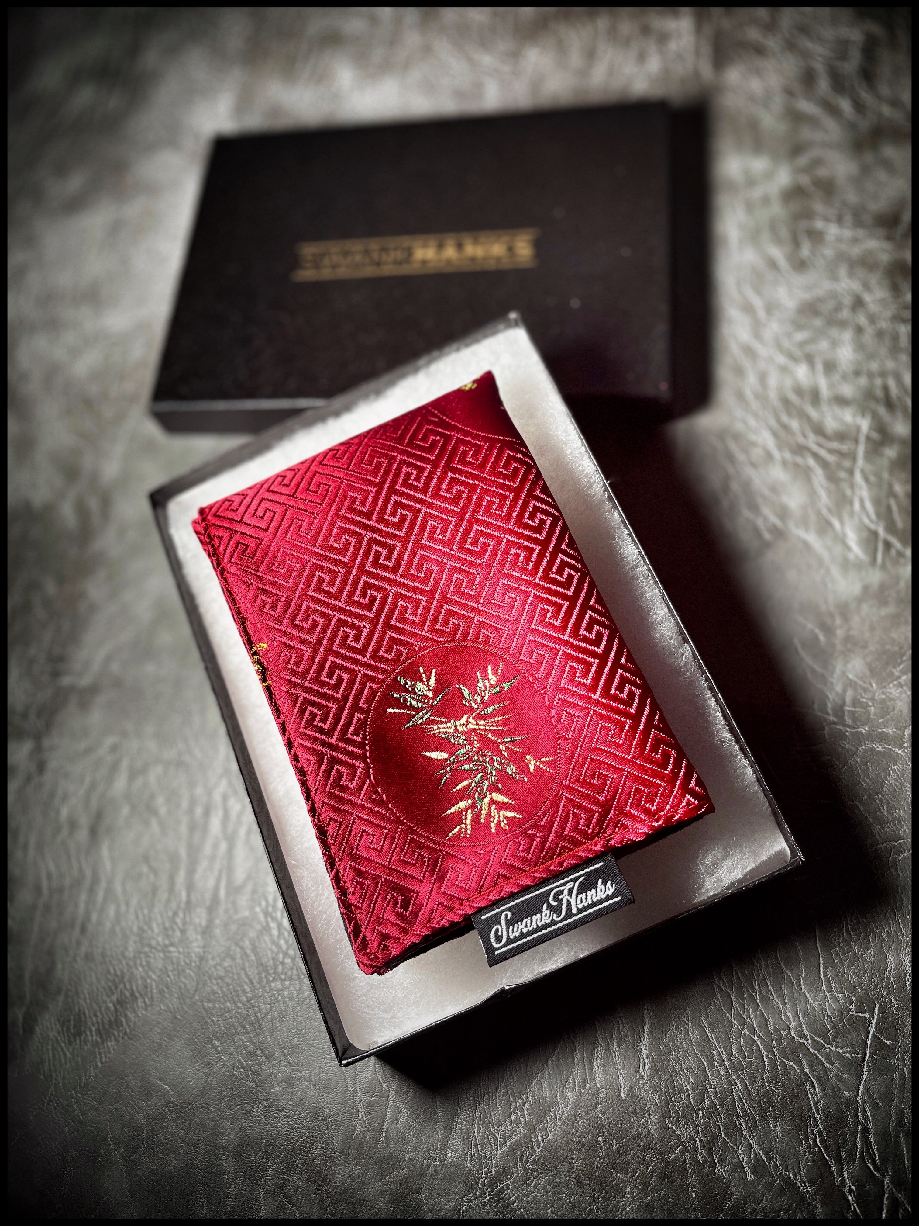 Silk Asian Floral Red