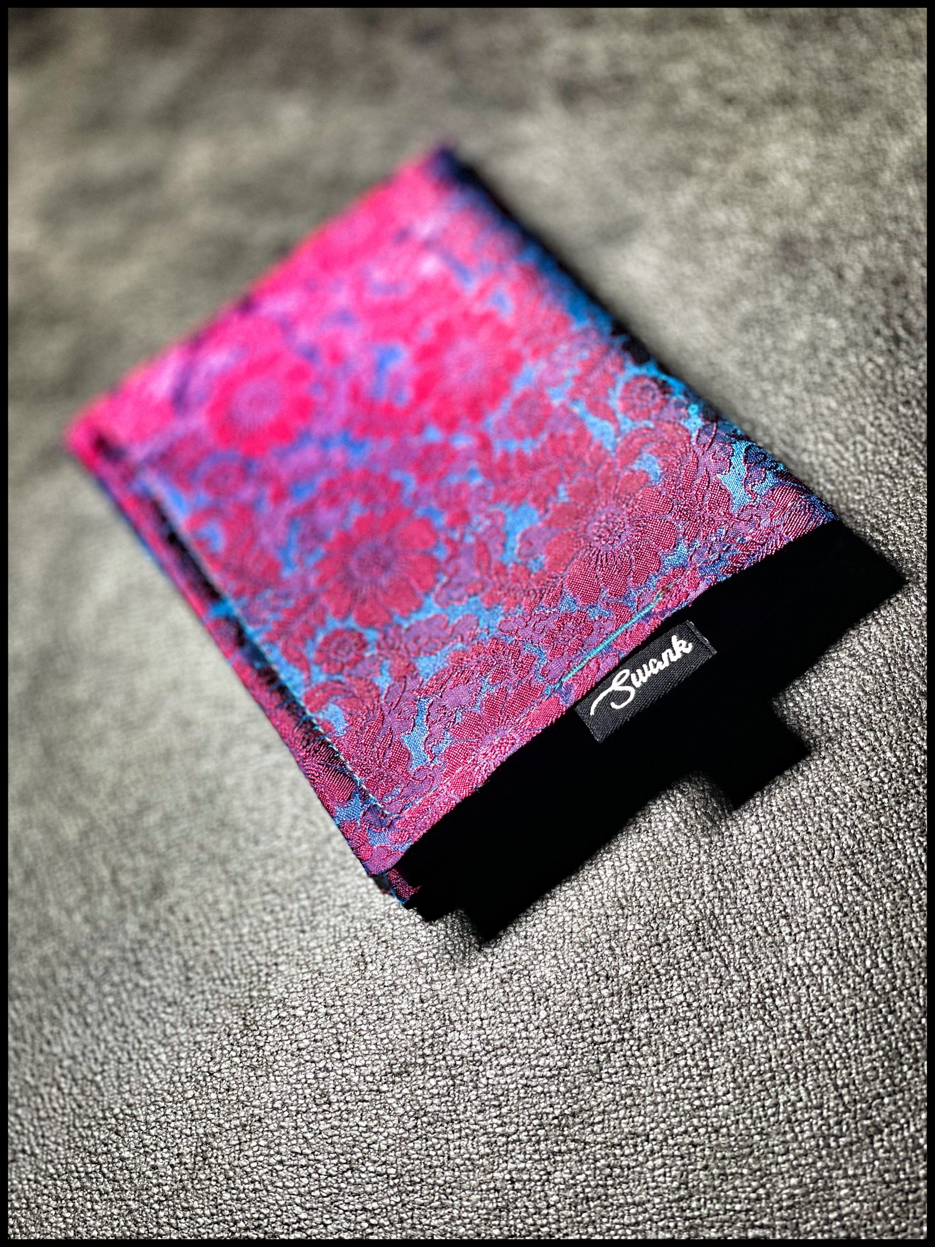 FLORAL SILK (red/blue)