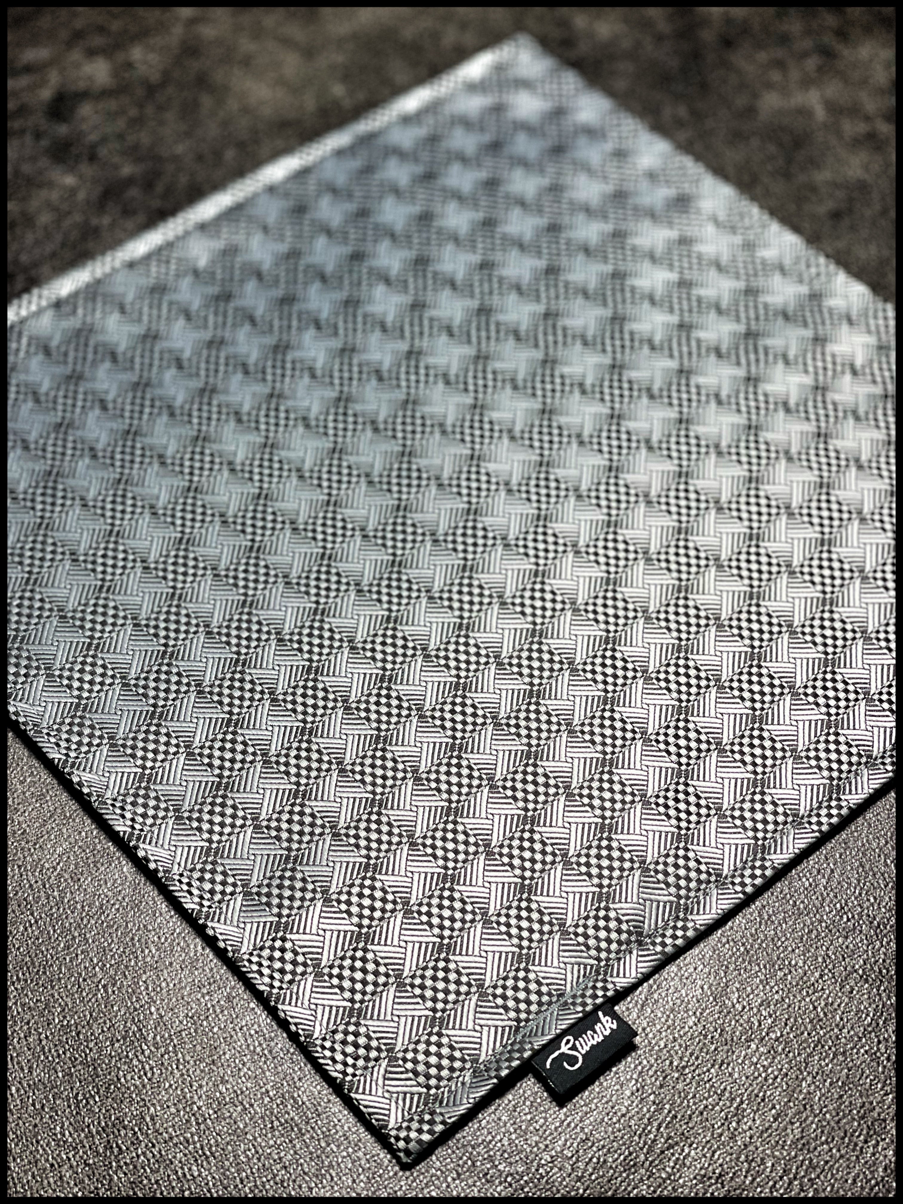 “Crossweave Gunmetal Grey Silk”
