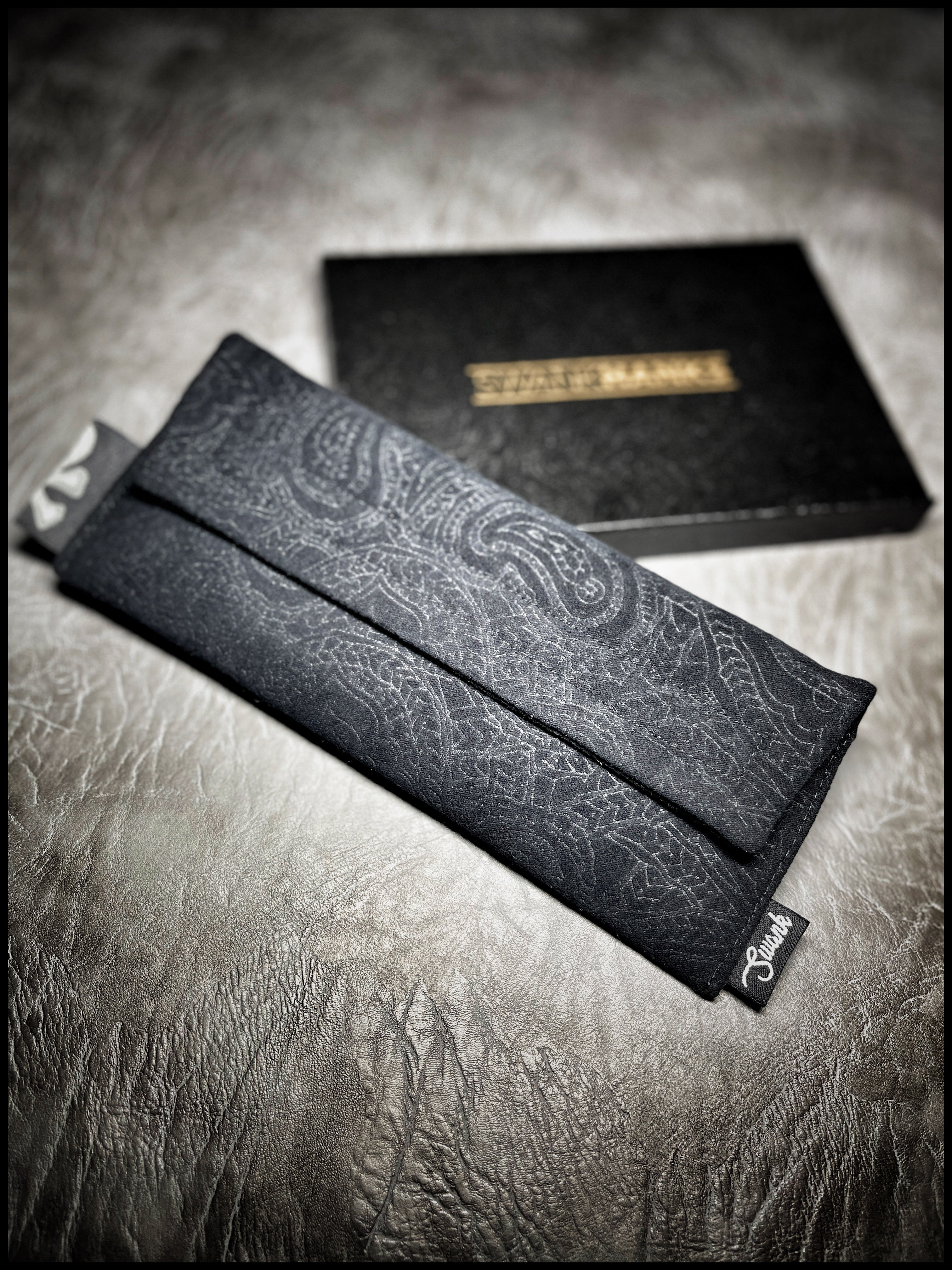 Murdered out paisley pouch