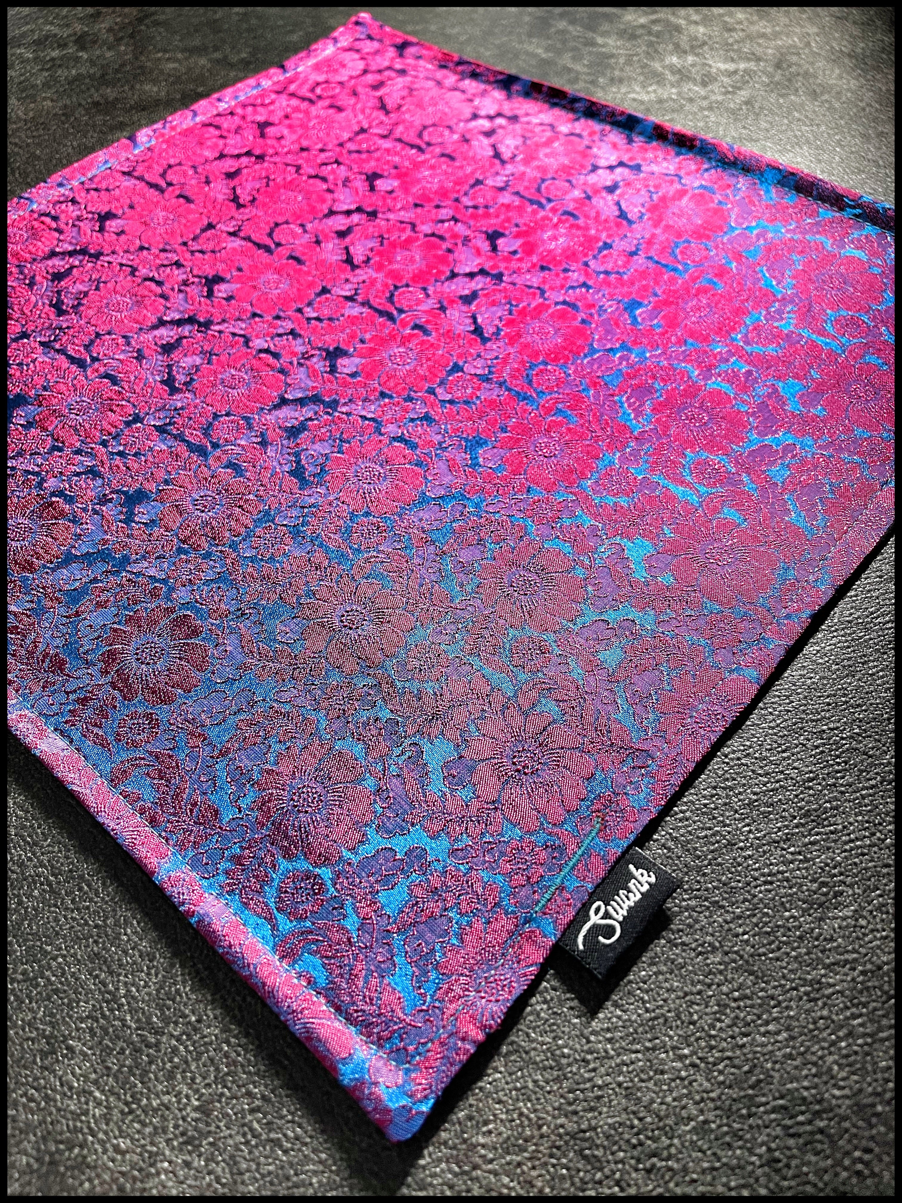 FLORAL SILK (red/blue)