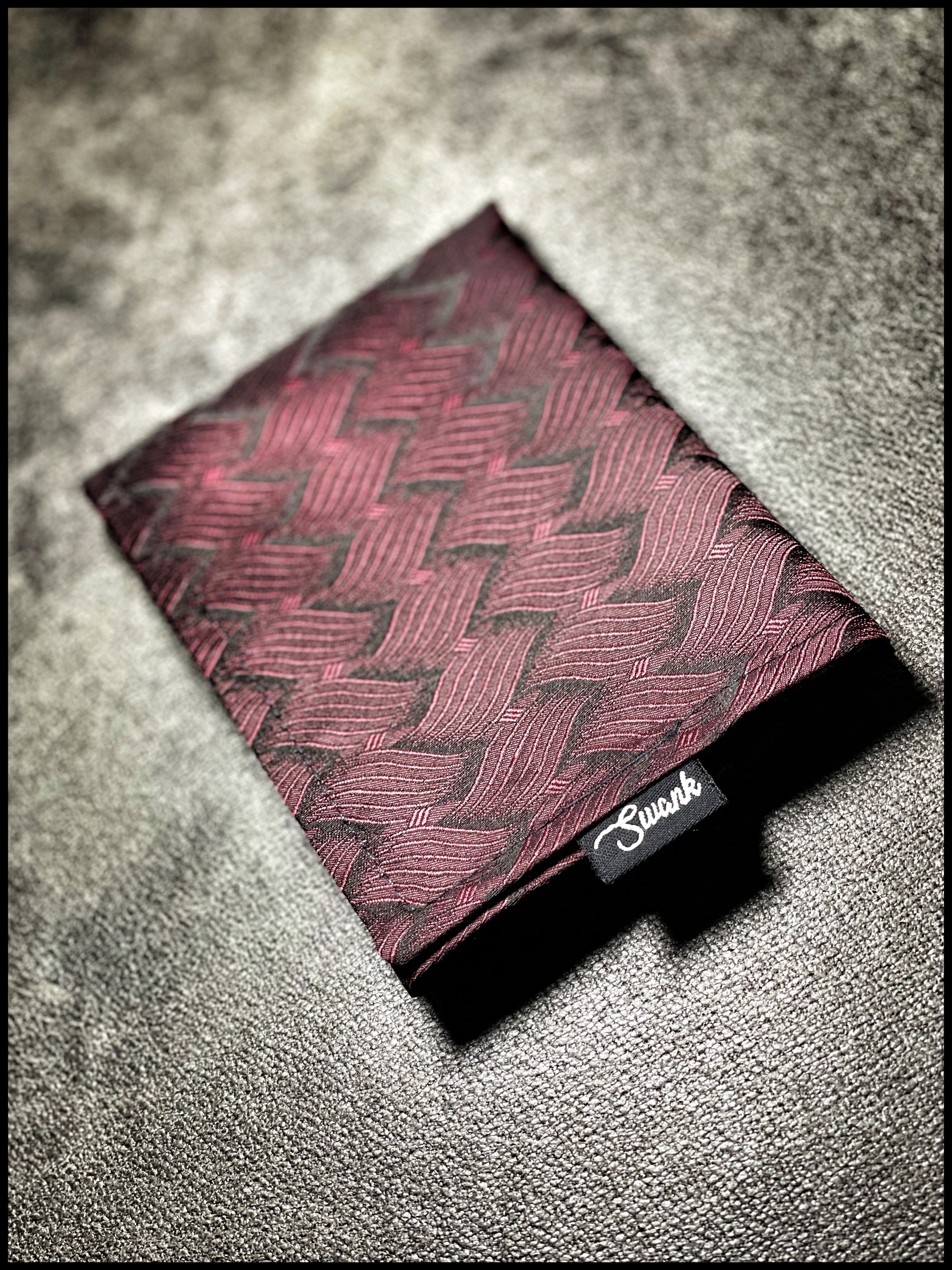 Basketweave Maroon Silk