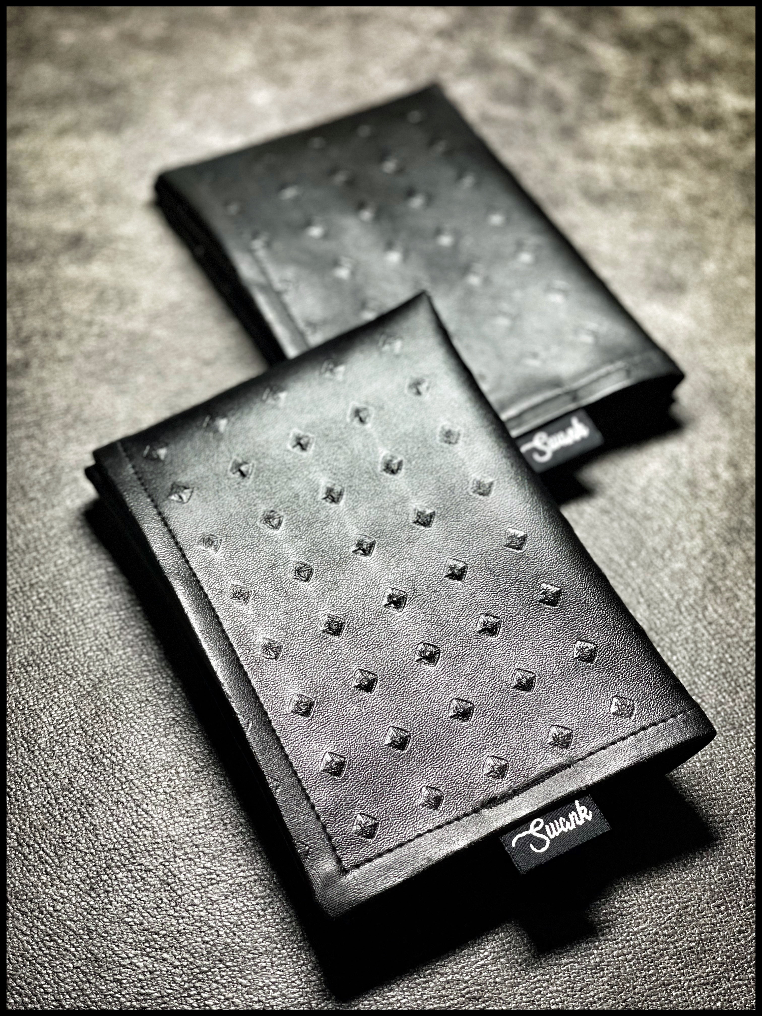 Diamond Plated Black Leather