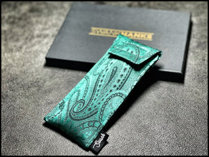 Emerald Paisley Silk Pouch