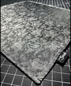 - GUNMETAL SILK PAISLEY-